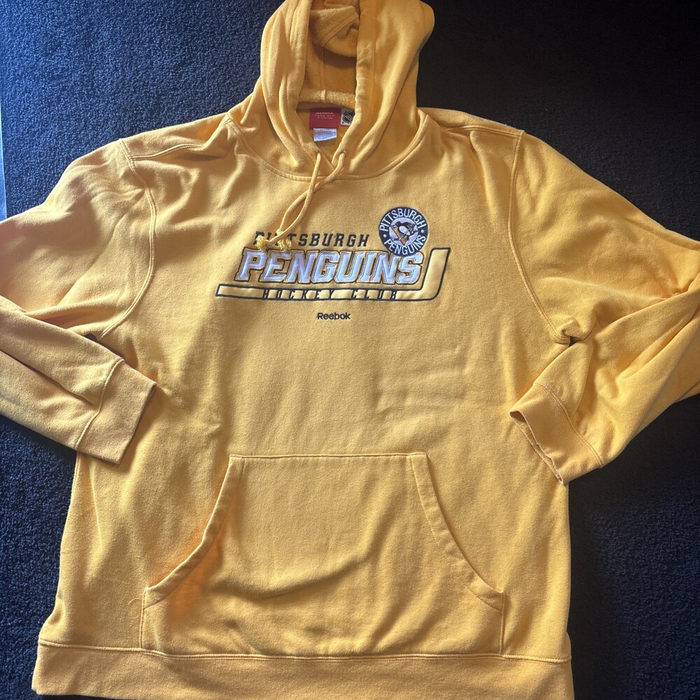 Pittsburgh Penguins Hoodie Men XL Sweatshirt NHL Reebok Face Off Collection